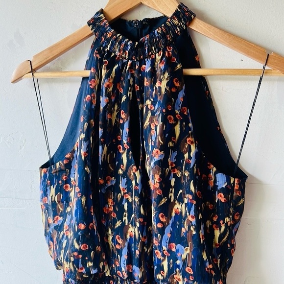 Aidan Mattox Halter Smocked Printed Dress - Picture 6 of 10